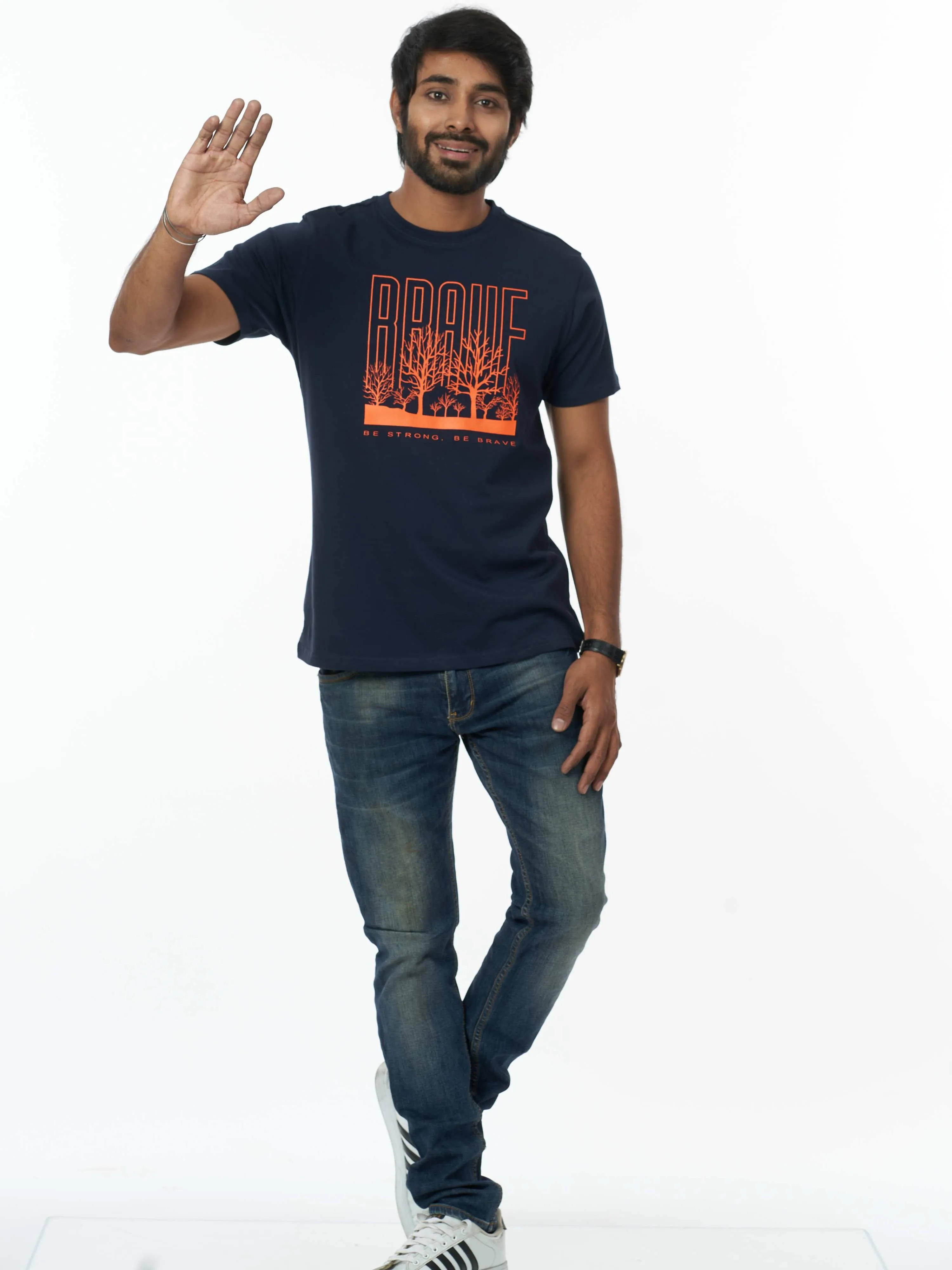 Be Brave Men's casual T-Shirt Navy