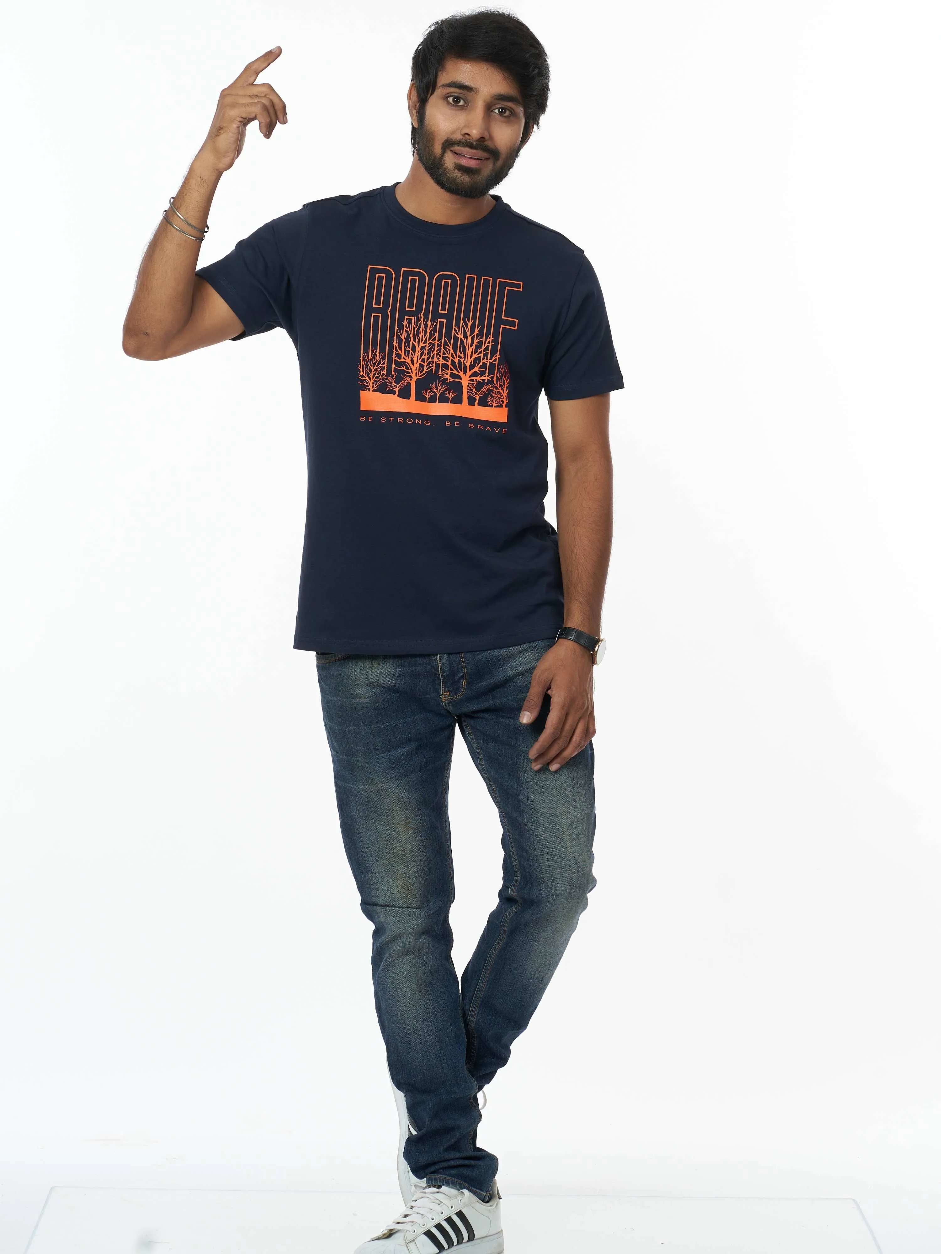Be Brave Men's casual T-Shirt Navy
