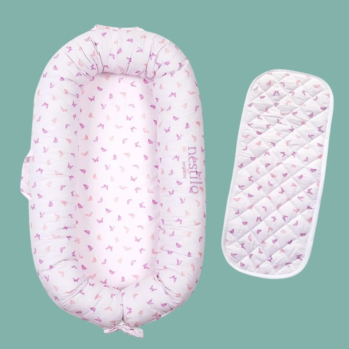 Butterfly Kisses Purple Mattress For Babies | Soft Cotton | Sleep Essential