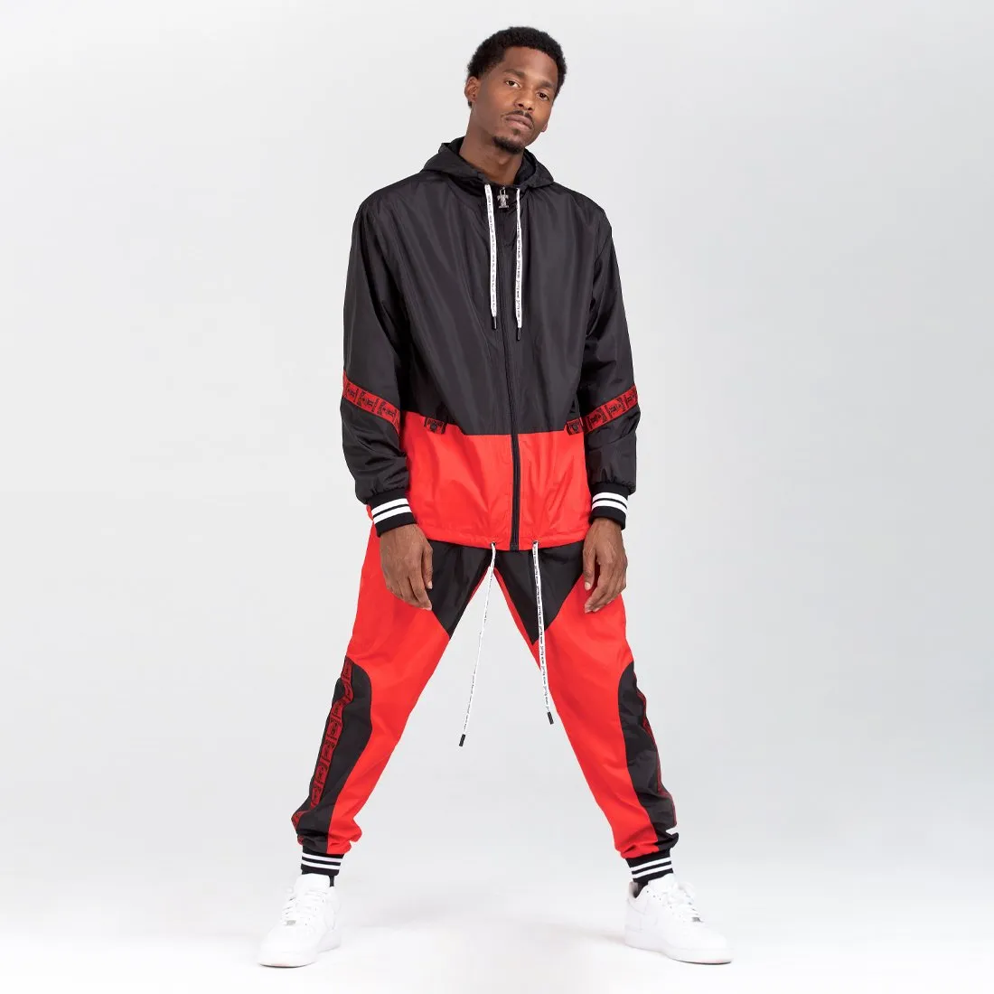 Death Row Records x King Ice - Jacquard Tape Windbreaker Track Pants
