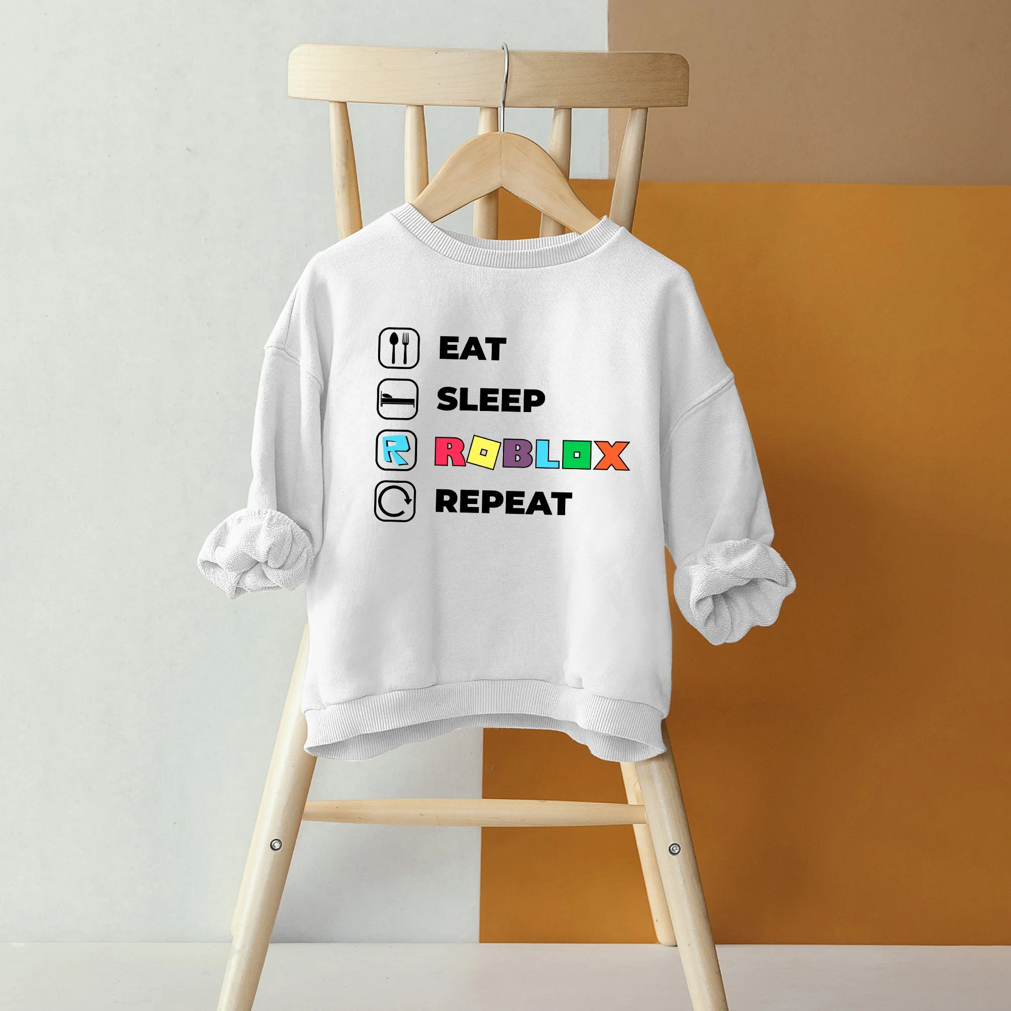 Eat Sleep Roblox Repeat Youth Sweatshirt