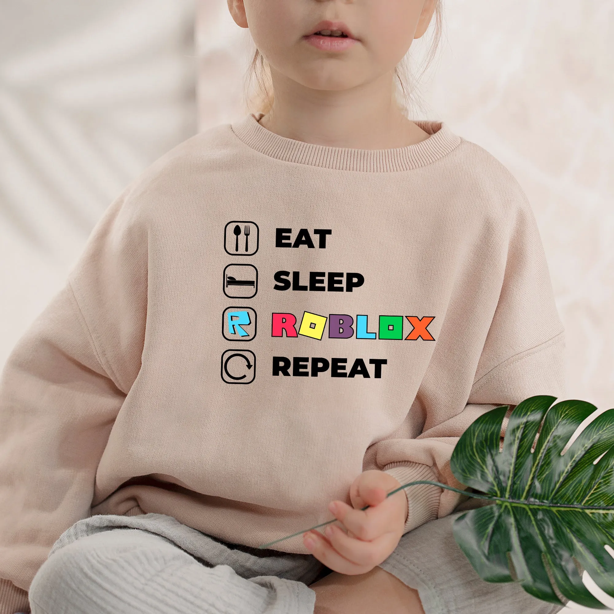 Eat Sleep Roblox Repeat Youth Sweatshirt