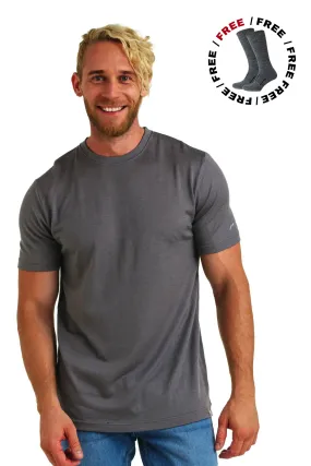Men's Merino T-shirt 165 Perfect Gray ( socks)
