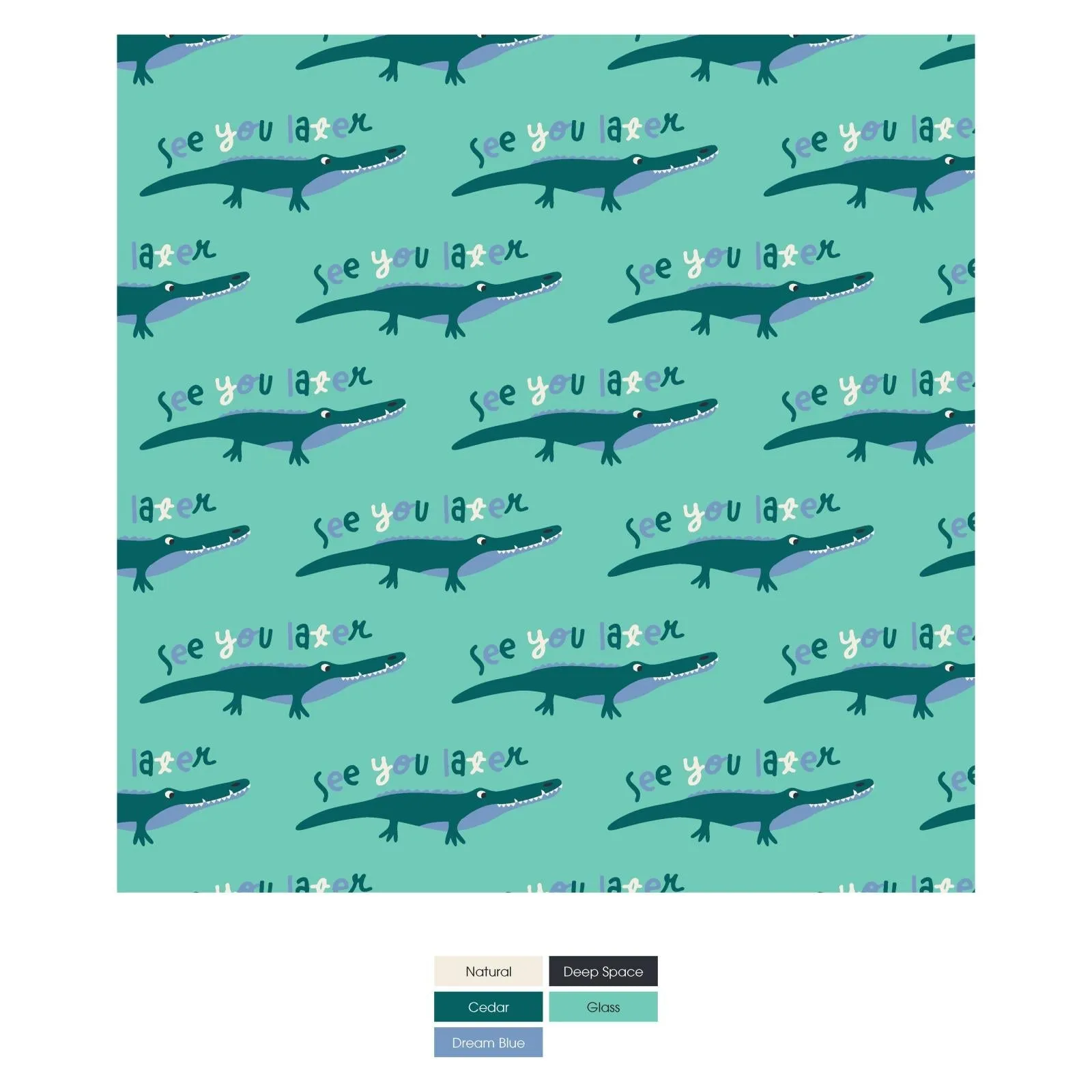 See You Later Alligator Short Sleeve Two Piece Pajama Set