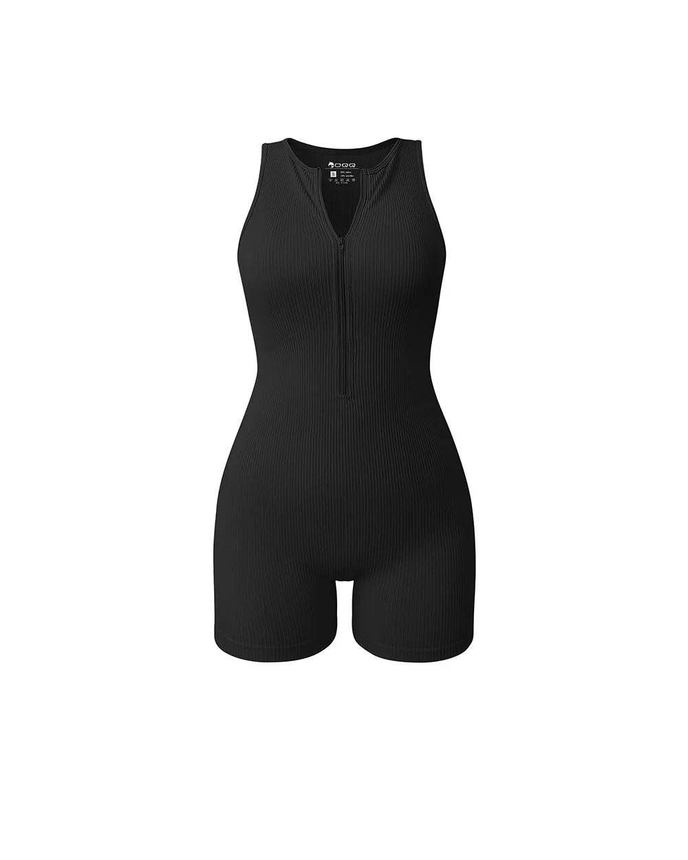 Sleeveless Zip Front Rompers