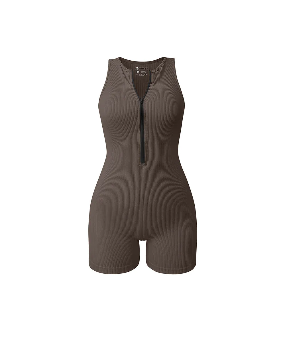 Sleeveless Zip Front Rompers