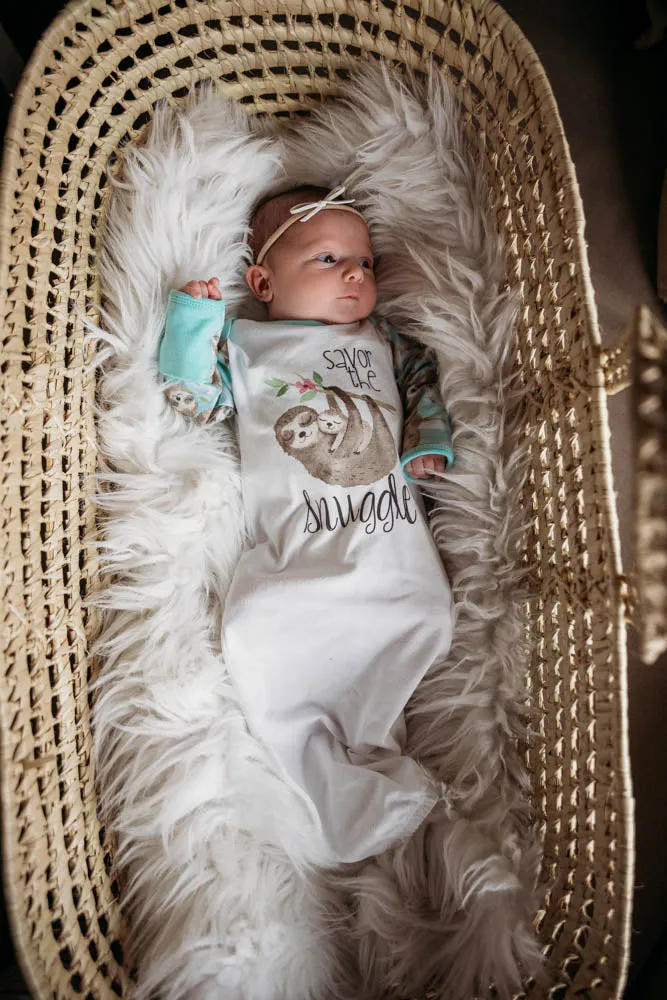 Sloth Baby Gown