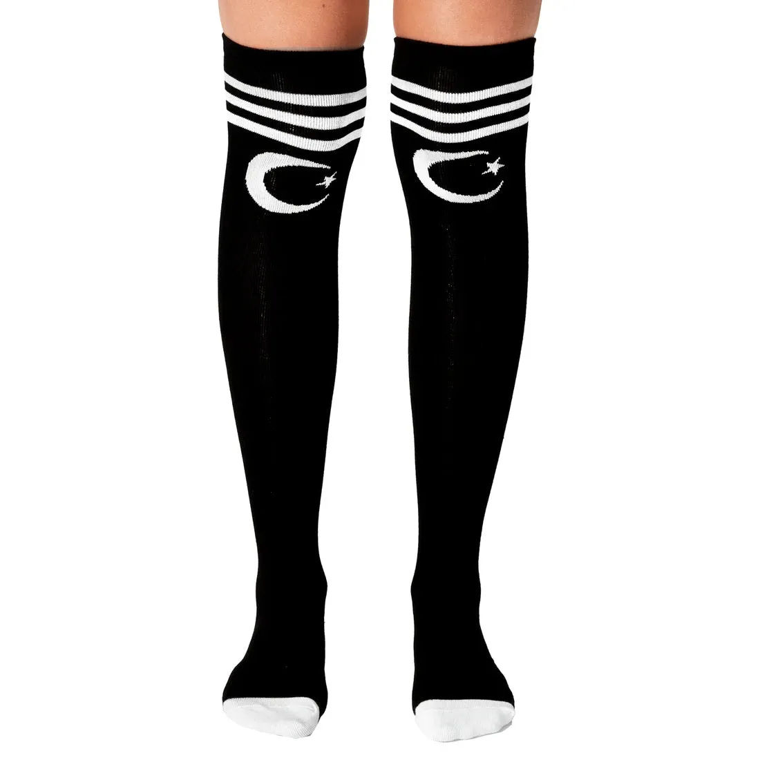 The Moon and Stars Thigh High Socks